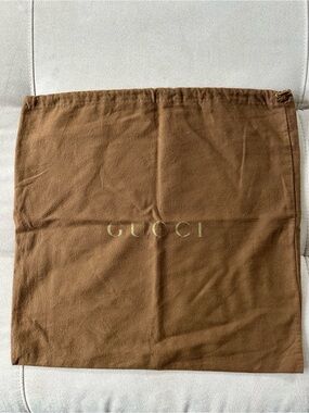 GUCCI Drawstring Dustbag – Brown – Authentic - Size Small/Medium